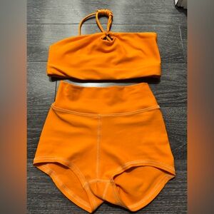 Five Dancewear “Tangerine” set top is CXL, shorts are the everyday 2” shorts CL